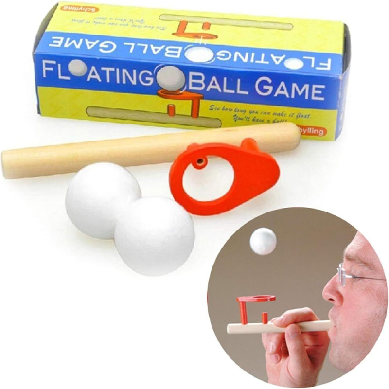 FunBlast Floating Ball Game – Blow Air Hover Ball Toy with Pipe and Ping Pong Balls Fun Breath Control Game for Kids & Adults, Party & Stress Relief Toy Gag Toy(Multicolor)