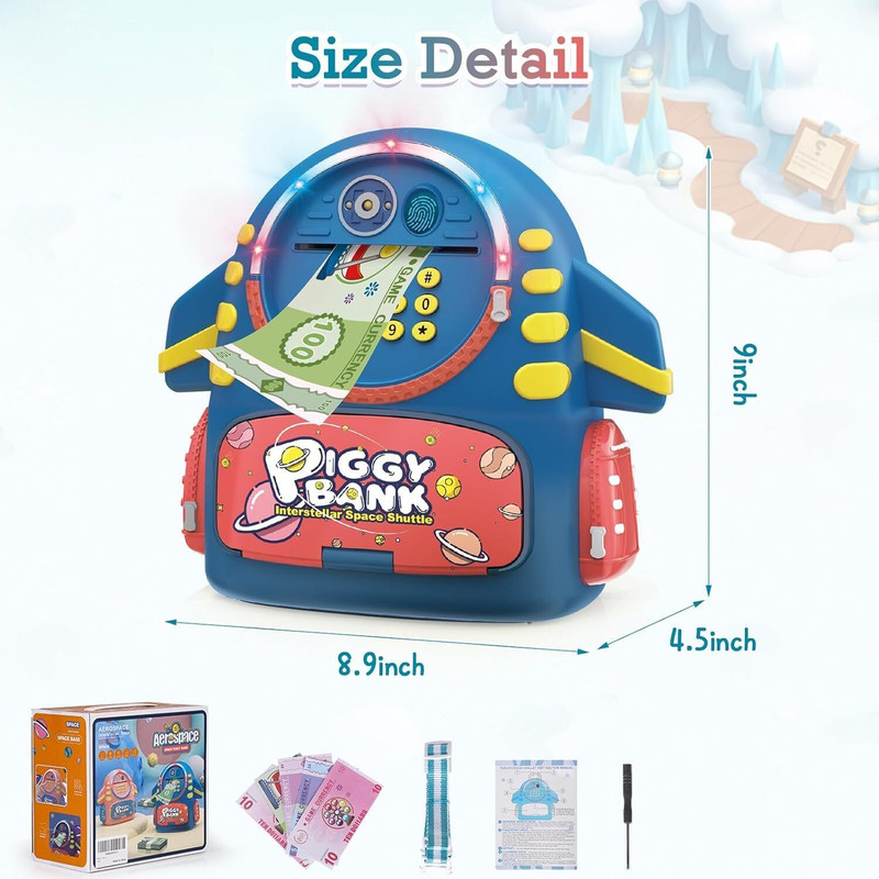 JOYHUB Fingerprint Toy Safe Box piggy bank Gag Toy