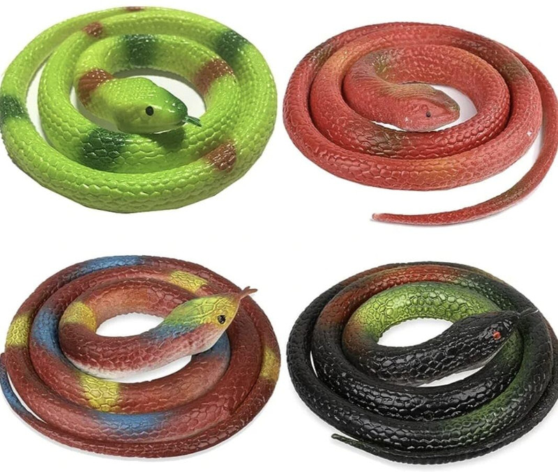 EMVORA Toys for Kids,Fake King Cobra,Snake Made with Stretchy Rubber to Play/Magic Show(Black, Green)