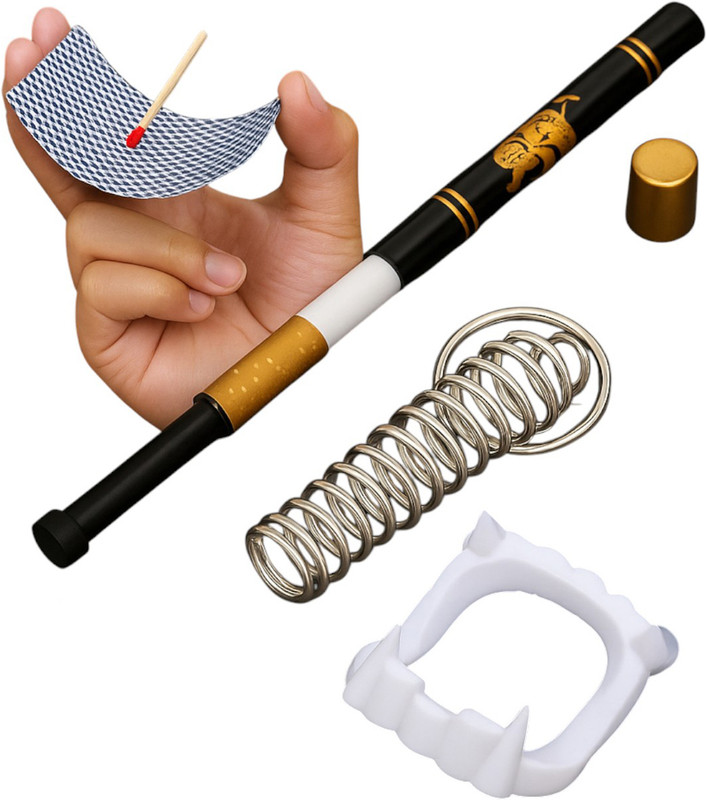 PTCMart Mystery Fun Kids Magic Box card stick, cigarette, spring, teeth card stick, cigarette, spring, teeth Gag Toy(Multicolor)