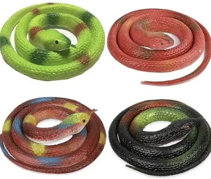 manish Fake King Cobra Snake Stress Relief Gag Toy (30-Inch, Black & Green) - Pack of 1 stress releif toy Gag Toy