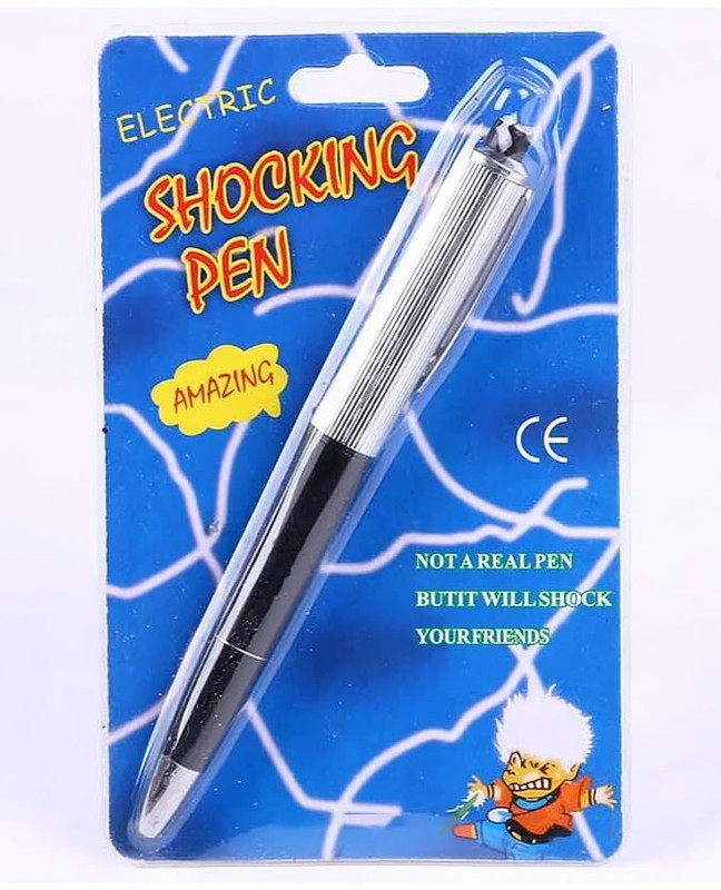 CJ CHILDREN'SJOY Electric Shocking Pen, Novelty Prank Toy, Trick Joke Gag shok pen Gag Toy(steel)