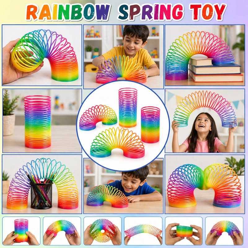 little toys Rainbow Spring Gag Toy(Multicolor)