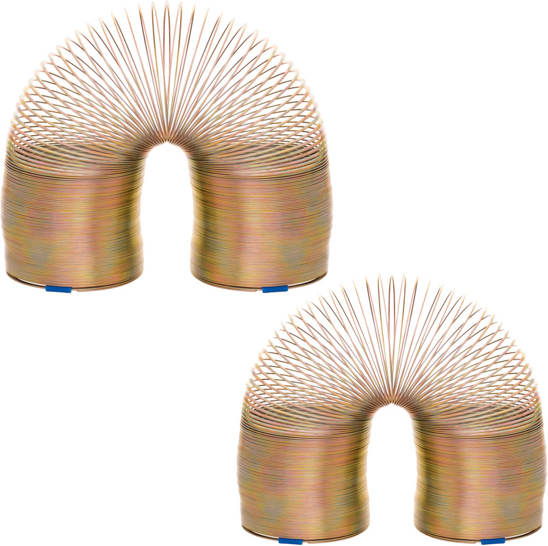 Supertek Golden Wire Helix Slinky Magic Spring Toy Gag Toy(Gold)