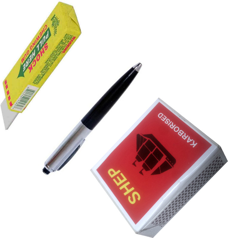 PTCMart Electric shock prank gag toy book gun matchbox combo of 3 Gag Toy Gag Toy(Multicolor)