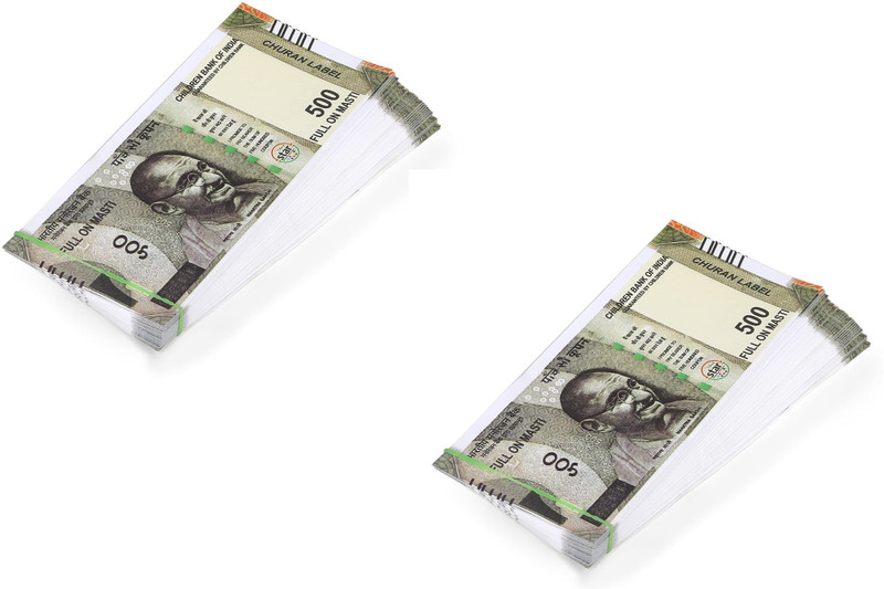Laserbot KIDS DUMMY CURRENCY FOR MOVIE SHOOTING Currency for Kids (2 GADDI X 100=200 Each) Denomination (Number 10 ONLY) Gag Toy(Multicolor)
