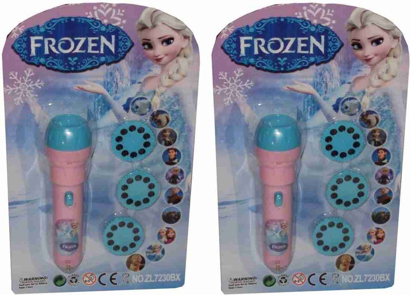 Sawkirp darshraj 24 patterns Projector Flashlight torch Frozen Princess 24 patterns Projector Flashlight torch Gag Toy(Multicolor)