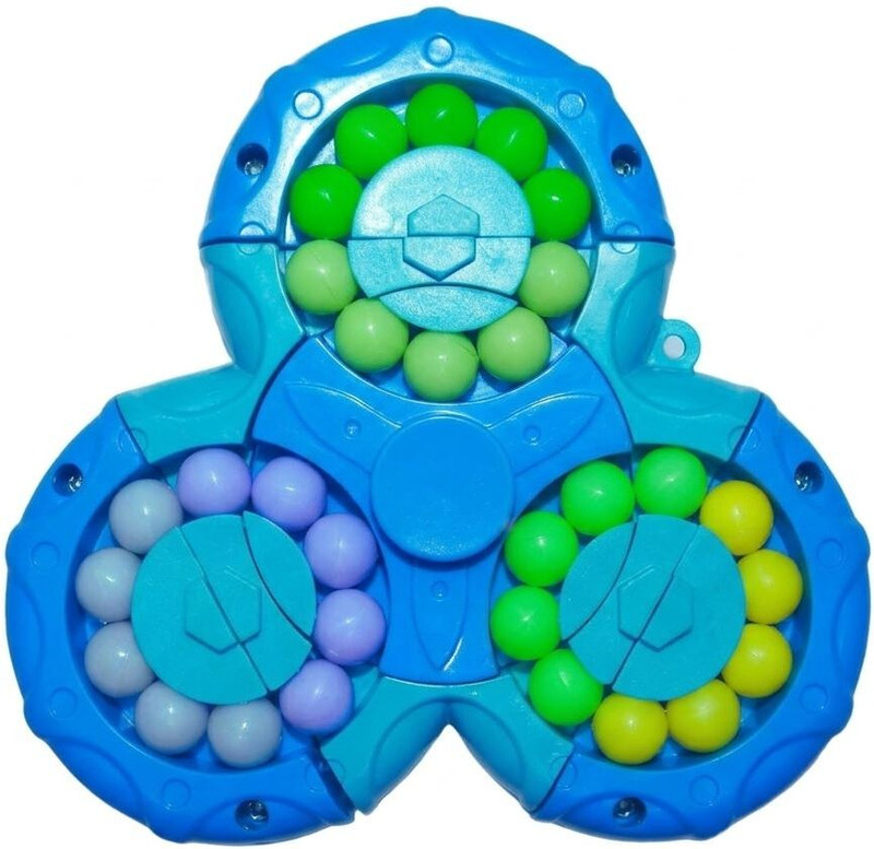Chezchic Magic Bean Rotating Spinner Brain Teaser Toy Gag Toy(Multicolor)