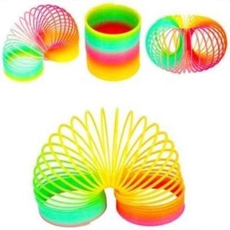 ParshvGroups Magic Rainbow Spring, Bouncy Expandable Slinky Toy, (Pack of 1) Magic Spring Toy Gag Toy(Multicolor)