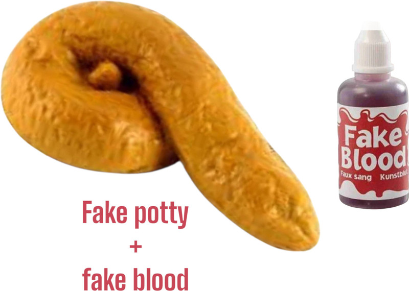 taka saki Real look fake prank pooty poop shit toy prank poop Gag Toy(brown red)