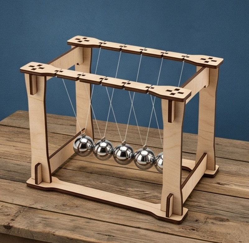 ERH india Newton's Cradle Science Project Experiment Kit Working Model School Kids STEM Newtons Cradle Working Model For Kids Top of Form Gag Toy