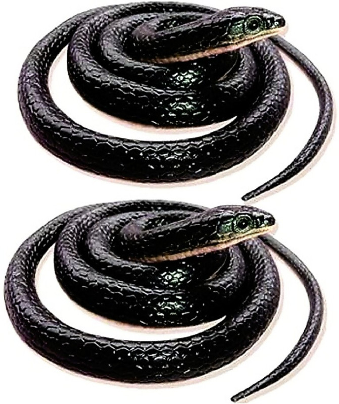 sehgal 2 Fake Snake/Prank Realistic Fake Rubber Snake Prank Toy Fake Snake Prank Toy Gag Toy(Black)