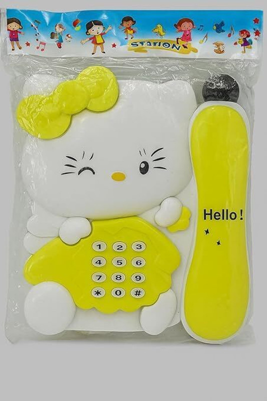 pmh Kitty Phone Landline Musical Sound Toys for Kids (Pack of 1) FUN Gag Toy