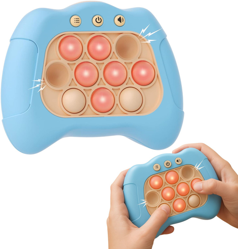MM toys Electronic Push Pop It Toy Game | 30+ Modes | Brain & Memory Booster | Stress Relief Popit for Kids Teens Adults | Gag Toy