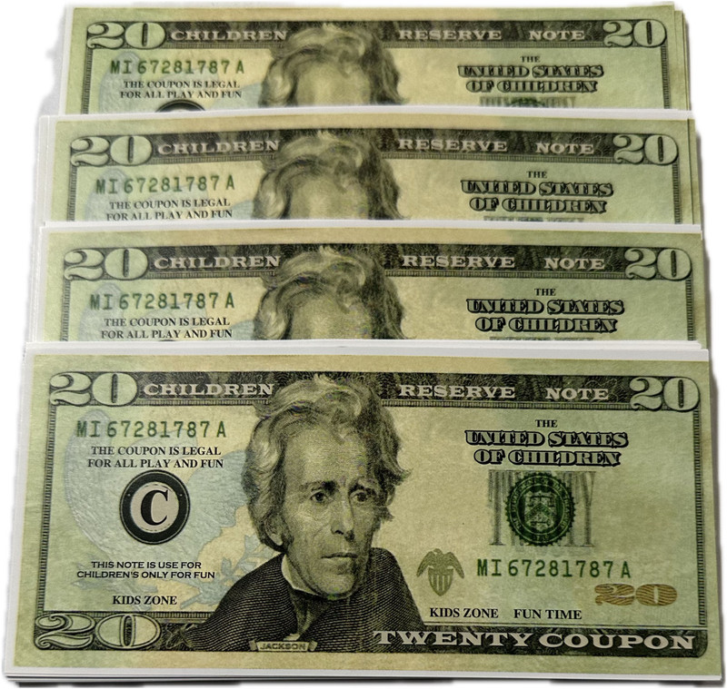 PTCMart Churan Wale Note 1 Dollar Fake Dummy Currency for Kids pack of 100 gag toy Gag Toy