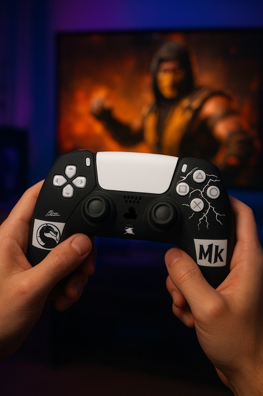 HICLE Mortal Kombat Edition Silicone Cover for PS5 Controller- Anti-Slip and MK Logos  Gamepad(Black, For PS5, PS4)