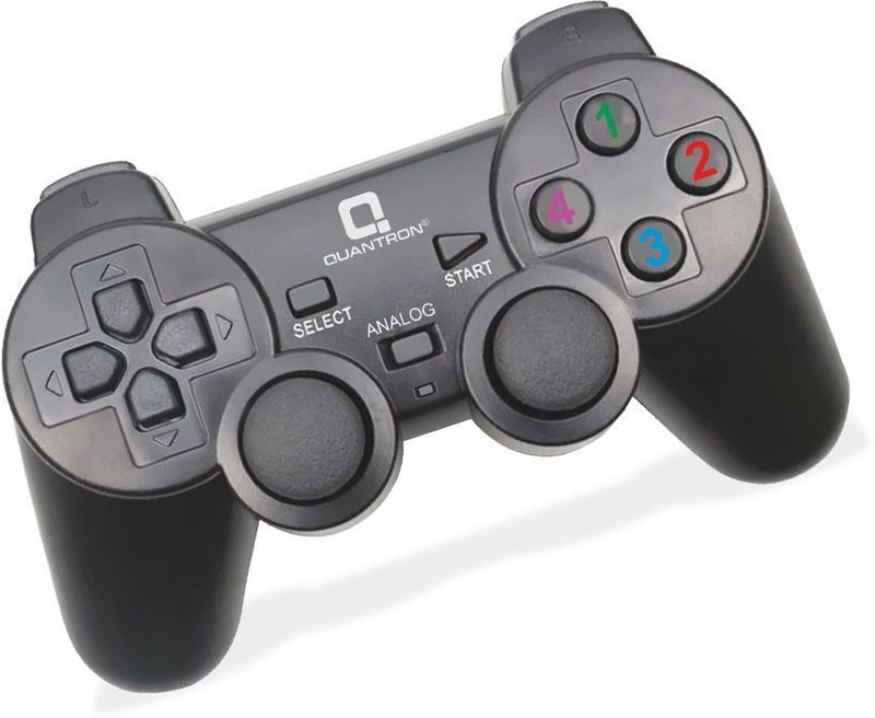 Quantron QGP-1800,USB Gamepad with Vibration (Cable: 1.50Mtrs) USB  Gamepad(Black, For PC)