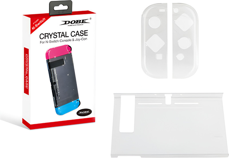 HG WORLD Dobe Crystal Case NS-1710 Transparent Cover For Nintendo Switch V2|Oled Console  Gaming Accessory Kit(Lightweight, Waterproof, Shell, Scratch Resistant, Joy&Con Protector, Gaming Accessory, For Nintendo Switch)