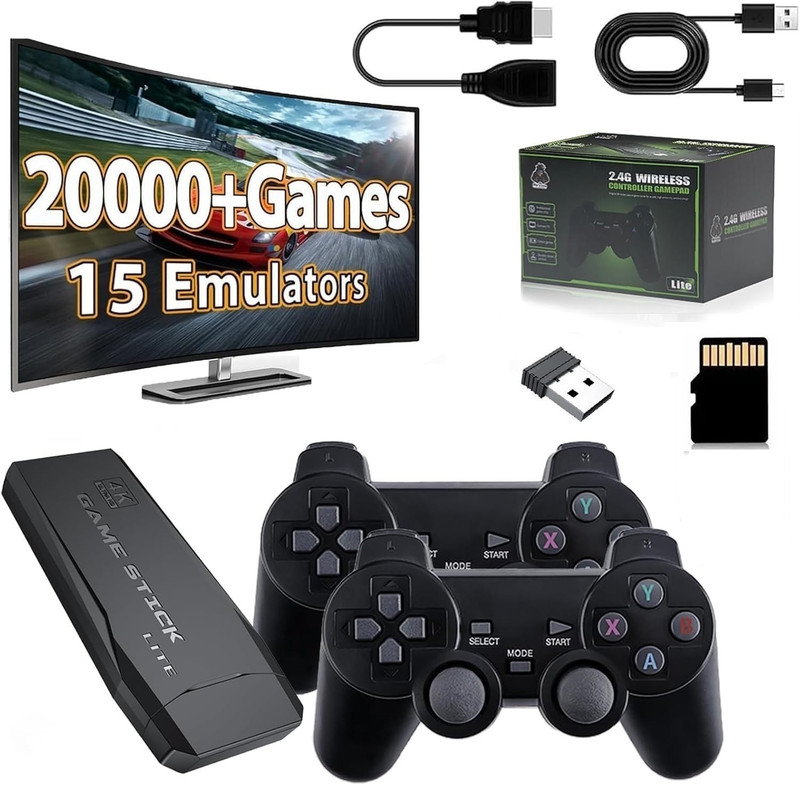 octanium Video Game TV - 4K Ultra HD, 2.4G Wireless Game, Dual-Player Setup 64GB GB with N/A(Black)