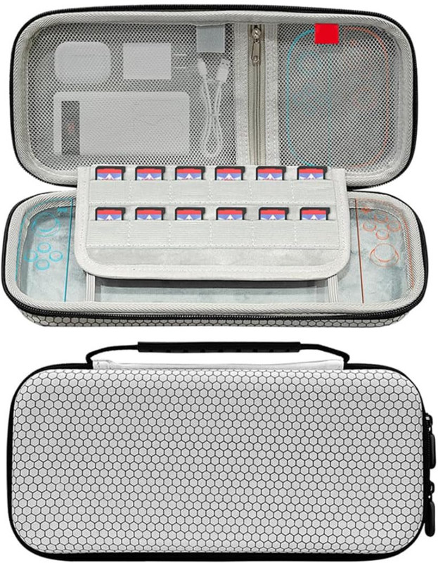 TMG Carrying Case for Nintendo Switch 2 EVA Hard Shell Carrying Case  Gaming Accessory Kit(White, For Nintendo Switch)