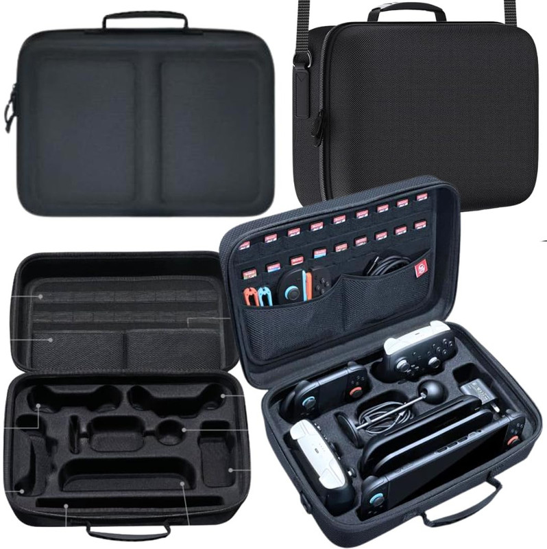 TMG Storage Bag for Switch 2,Protective Hard Travel Carry Case for Switch 2  Gaming Accessory Kit(Black, For Nintendo Switch)