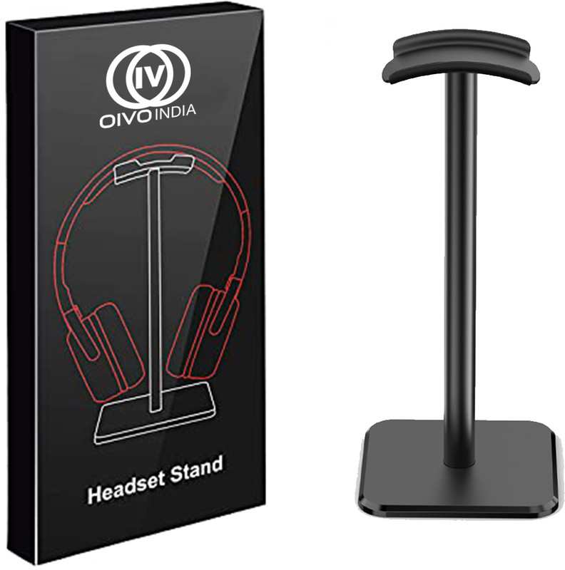 OIVO INDIA Stand with Aluminum Supporting Bar Flexible Headrest Headset Headphone Stand(Black Pack of 1)