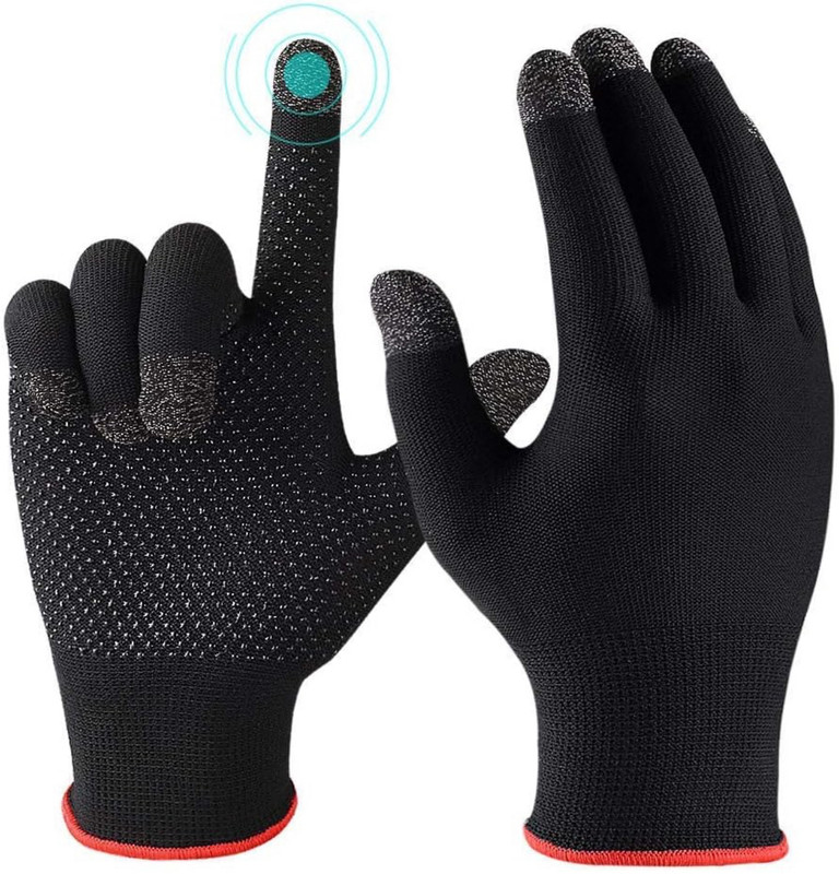 Jayaansh Traders High Sensitive Gaming Gloves PUBG Gloves For Smooth Touch Screen Gloves (1 Pair)  Gaming Accessory Kit(Black, For Android)