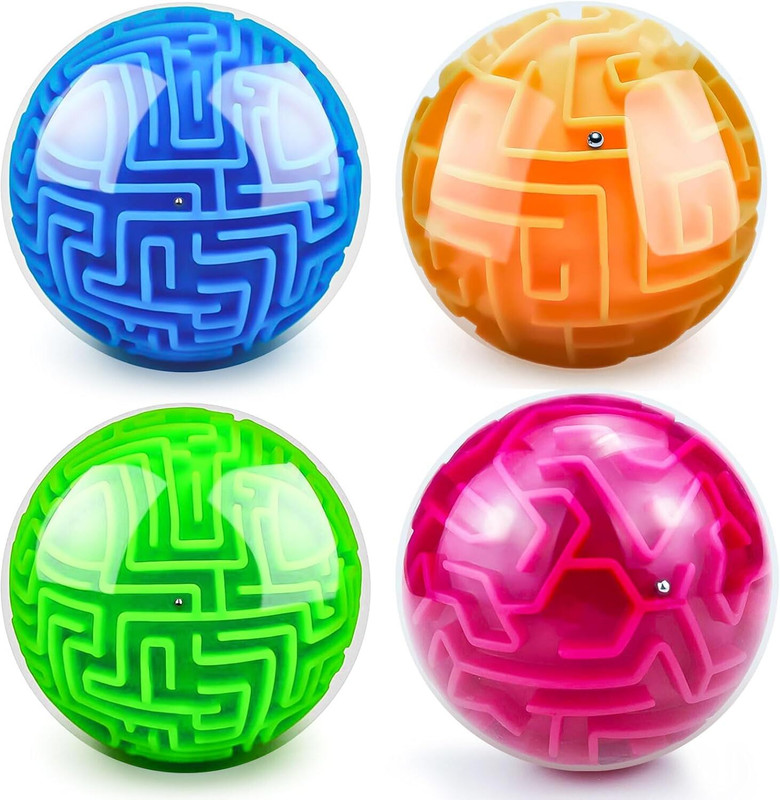 Bwogue Maze Ball 3D Gravity Cube, Memory Sequential Ball, Maze Puzzle Toy Gift for Kids(Multicolor)