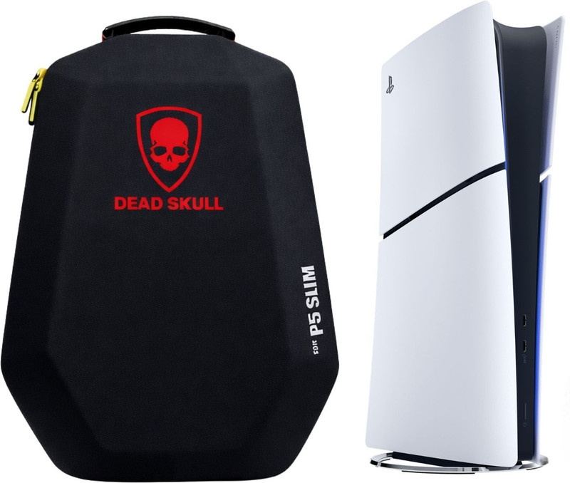 DEADSKULL Black Hard Shell Backpack Travel Carrying Case for PS5 Slim Disc & Digital  Gaming Accessory Kit(Black, For PS5)