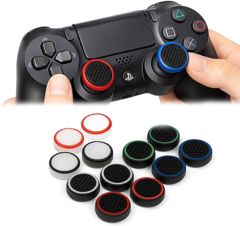capo Controller Joystick Silicone Luminous Thumb Stick Grips Caps Cover Glow in Dark  Gaming Accessory Kit(Red, Blue, Green, Black, White, Orange, For PS4, PS5, PS3, Xbox One, Xbox 360)