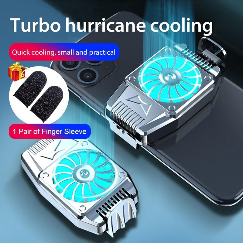 TECHGEAR Mobile cooler Cell Phone Cooler Lighting Cooling Fan Silent Cooler Supply  Gaming Accessory Kit(Black, For Android, iOS)