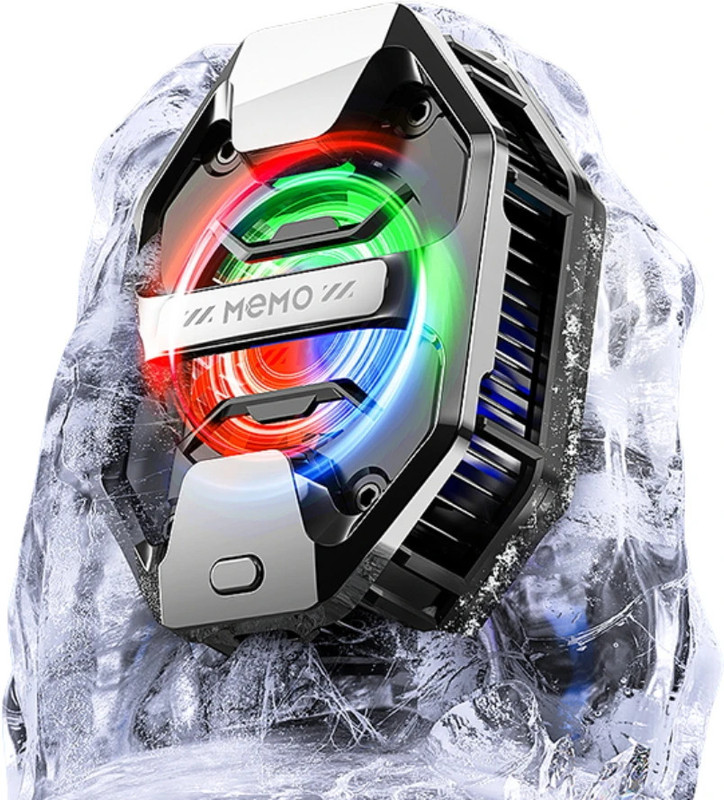 Elixora IceVortex Phone Cooler – Thermoelectric Cooling, RGB Lights , 3-Speed Fan  Gaming Accessory Kit(Ice Black, For Android, iOS)