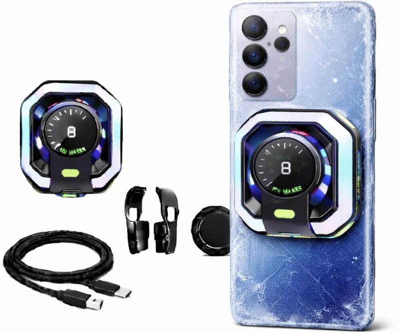 FAVSTORE Gaming Mobile Cooler – Fast Cooling Fan for Lag-Free Gaming on Android & iPhone  Gaming Accessory Kit(Black, For Android)
