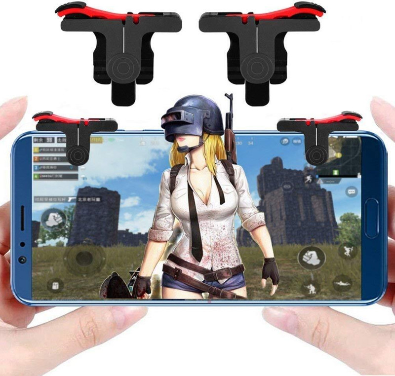 Expresscraft Trigger 1 Pair Finger Sleeves Touchscreen Conductive Fiber Cap Anti-Sweat  Gaming Accessory Kit(Red, White, For PC)