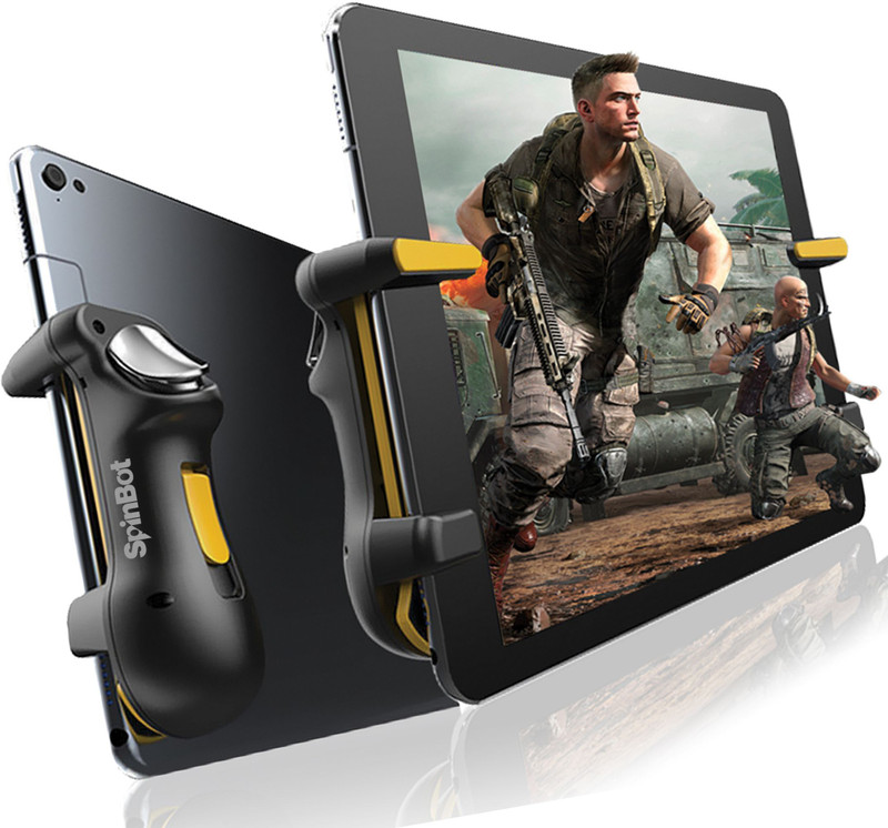 SpinBot BattleMods T10-Electric Gaming Trigger For Tablet,iPad|Burst Mode|PUBG,Freefire  Gaming Accessory Kit(Black&Yellow, For Android, iOS)