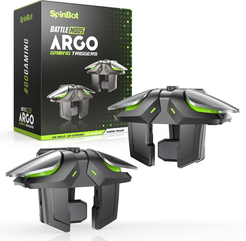 SpinBot BattleMods Argo Six Finger Claw Control with 4 Buttons Capacitive Gaming Trigger  Gaming Accessory Kit(Black, For Android, iOS)