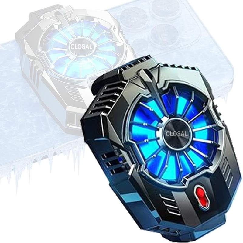 itup X20 MOBILE PHONE MAGNETIC AIR COOLER COOLING PAD USE FOR GAMING 2 MODE 2 Fan 2 Fan Ergonomic Cooling Pad with Adjustable Height(Black)