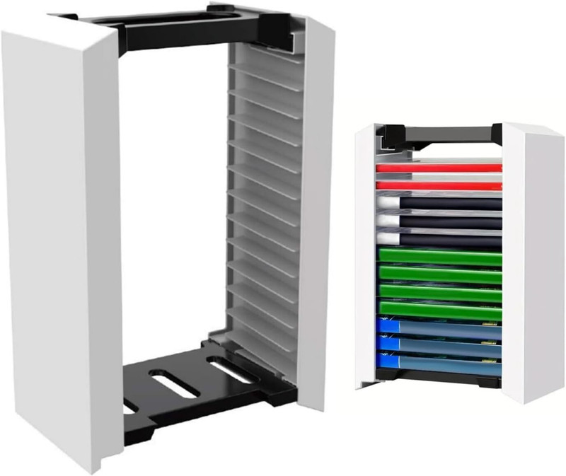 Tobo Universal Video Game Storage Tower for PS5, PS4, PS3, Nintndo Switch TD-0520  Gaming Accessory Kit(White, For Android, Mac OS, PC, Wii, iOS, Steam Deck, PS2)