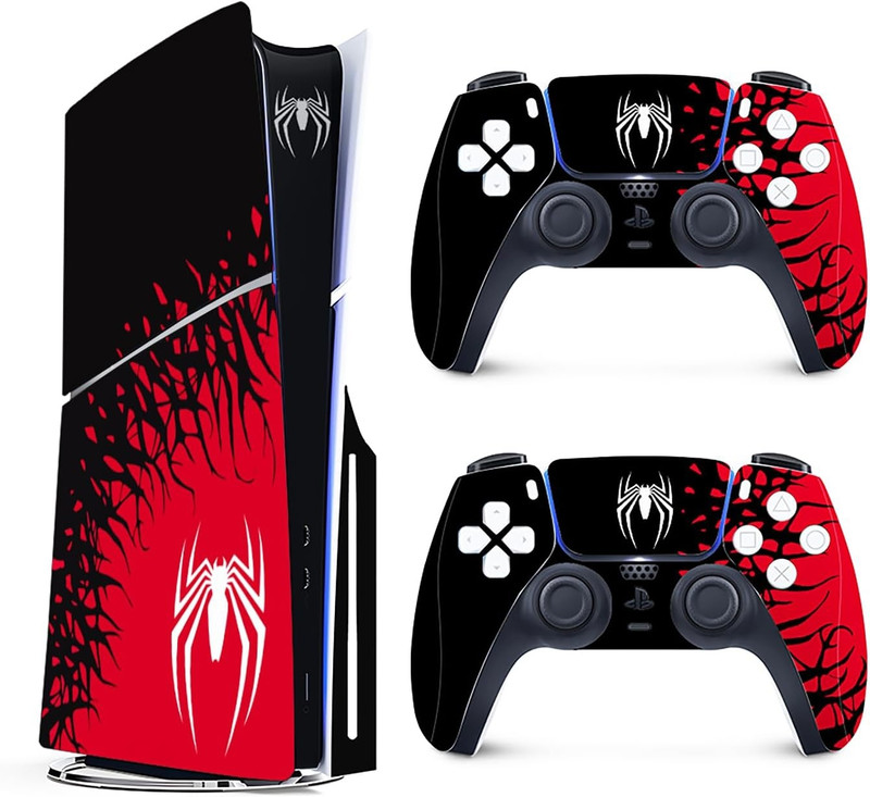 A1GRAPHIX Black&white spiderman ps5 slim skin  Gaming Accessory Kit(Multicolor, For PS5)