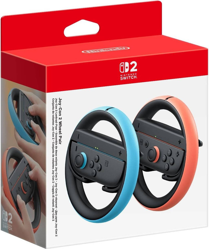NINTENDO Switch Joy-con 2 Wheel Controller Set of 2,Ergonomic Racing Wheel For Mario Kart  Gaming Accessory Kit(Blue Red, For Nintendo Switch)