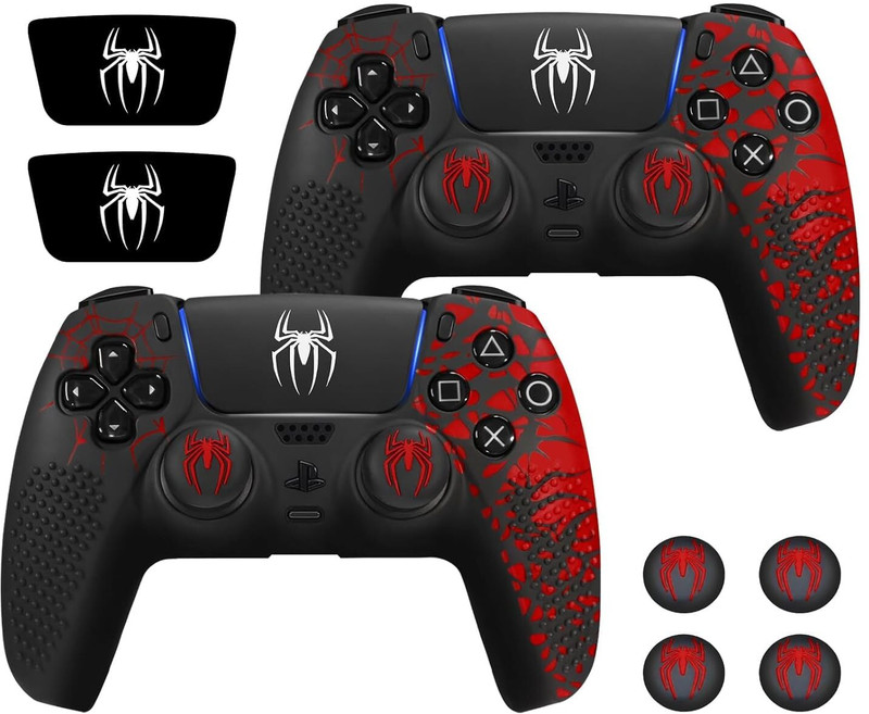 Meyaar Non-Slip Silicone PS 5 Cover Thumb Grip Touch Pad and Cover  Gaming Accessory Kit(Black, For PS5)