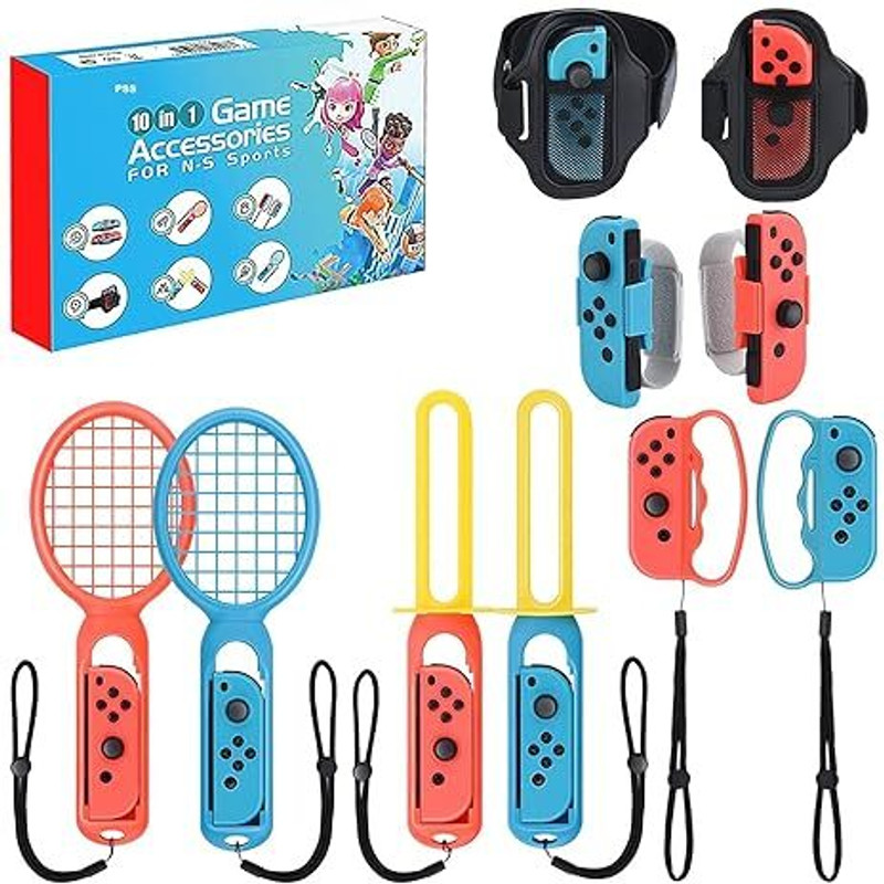 PSS 10 in 1 Family Sports Game Accessories Kit for Switch OLED, Joycon Grip  Gaming Accessory Kit(Multicolor, For PC)