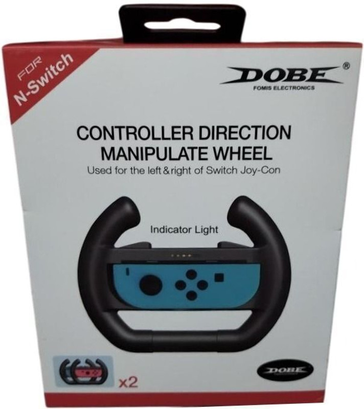 HG WORLD Dobe Controller Direction Steering Wheel For Nintendo Switch Oled & V2 Joy Con  Gaming Accessory Kit(Black, Tns&852b, Premium Racing Wheel, Use Left & Right NS JoyPad, Enhanced Grip Gaming, For Nintendo Switch)