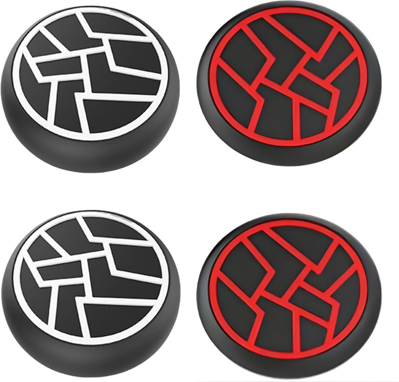 OIVO INDIA Silicone Joystick Thumb Grip Caps (2 Pcs Red), Anti-Slip Rocker Button Covers  Gaming Accessory Kit(Black&Red, For PS5)