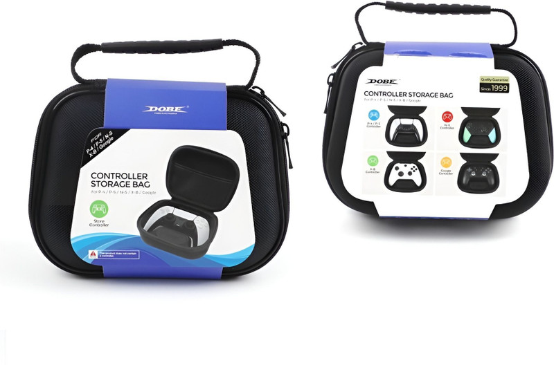 HG WORLD Dobe Controller Storage Bag TY-18177,EVA Oxford Travel Case, DualSense Organizer  Gaming Accessory Kit(Black, For PS4, PS5, Xbox, Nintendo Switch)