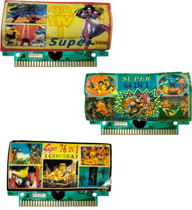 PTCMart 18-in 1-9-in 1-8 in 1-35 in 1 and many more 8 bit video game cassette set of 4  Gaming Accessory Kit(Multicolor, For Wii)