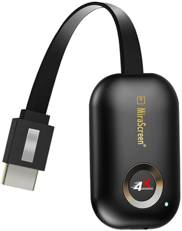 microware G+2.4G Dual Band Dongle WiFi Display 4K UHD Receiver Miracast Adapter Gaming Adapter(Black, For PC)