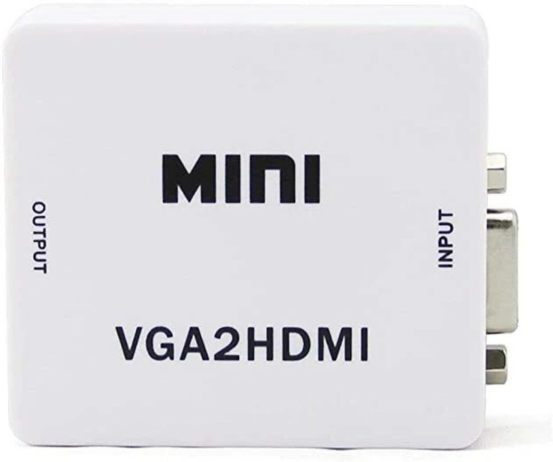 tarabyte Terabyte MINI VGA2HDMI HD Video Converter Gaming Adapter(White, For PC, PS2, PS3, PS4)