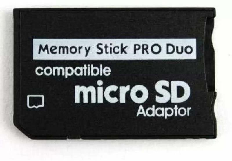 BRX PSP Pro Duo Adapter Micro SD TF to Memory Stick MS Pro Duo Gaming Adapter(Black, For PSP)