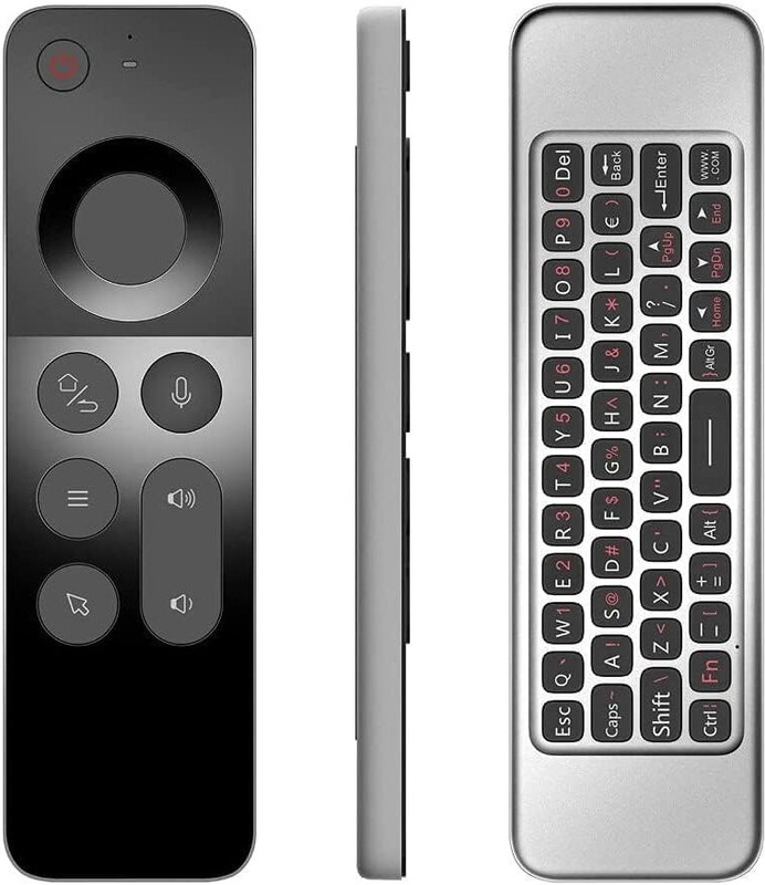 RyzCare W3 2.4G Air Mouse Wireless Keyboard Voice Control IR Learning Remote Gaming Adapter(Controller 6&Axis Motion Sensing For Smart TV Android TV Box PC, For PC)